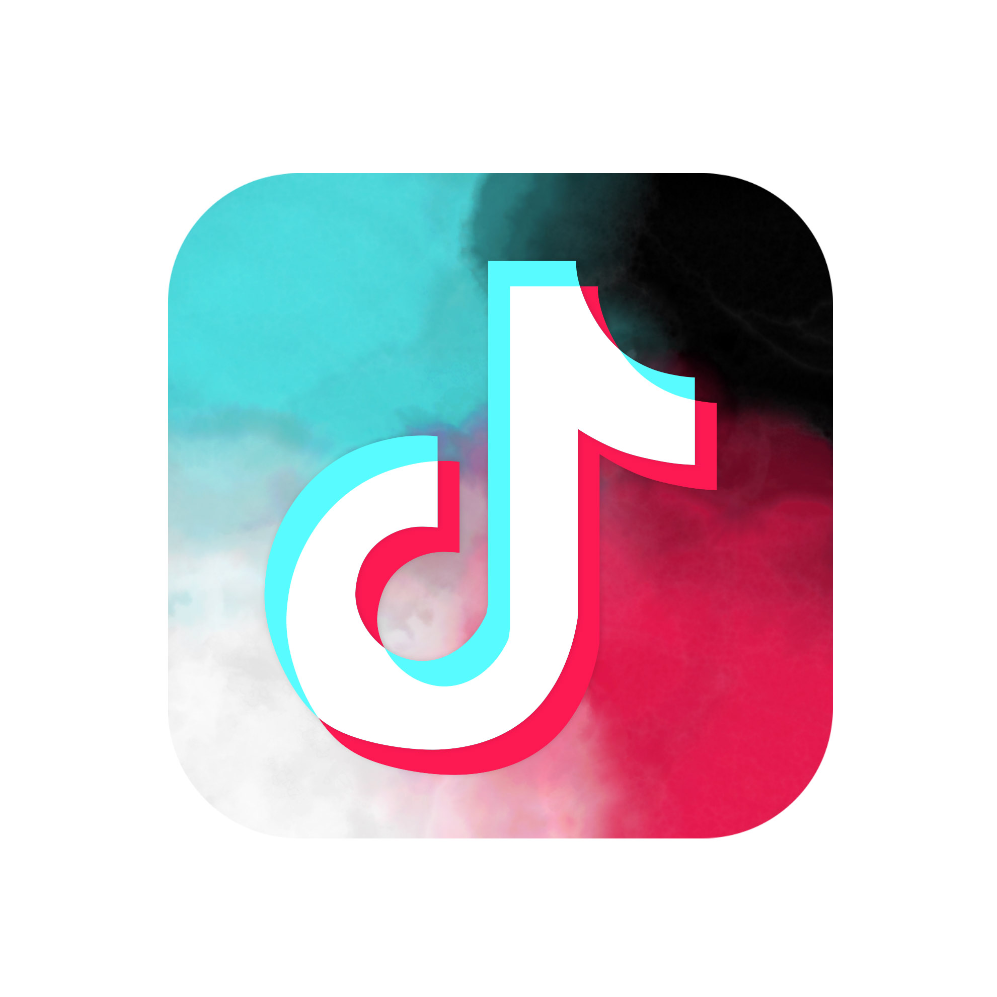 Tik Tok Watercolor Icon